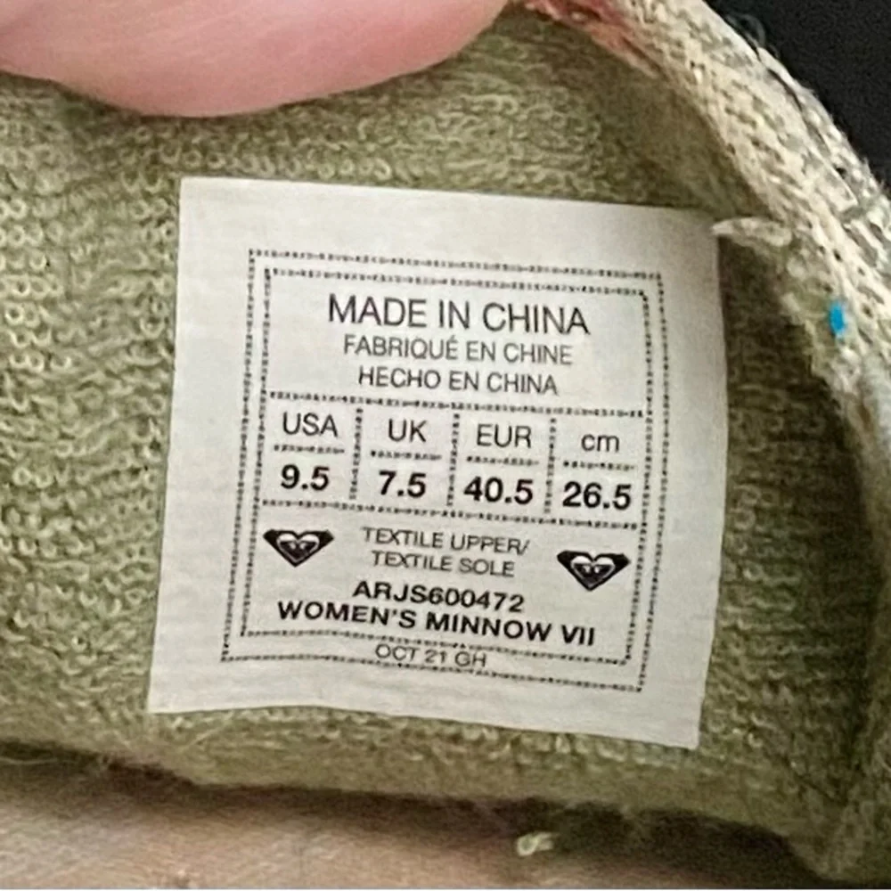 Roxy Floral Green and Pink Moccasins - Picture 7 of 7